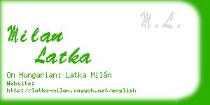 milan latka business card